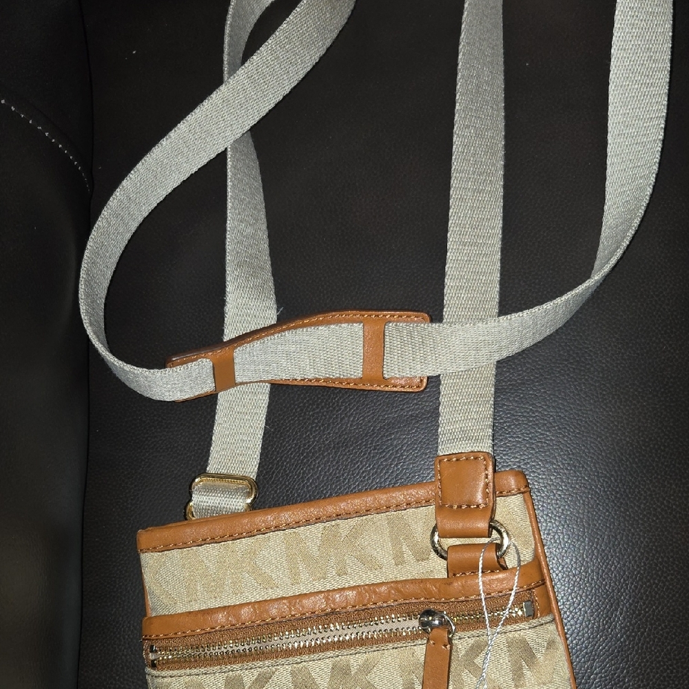 MICHAEL Michael Kors Tan and Brown Crossbody Bag